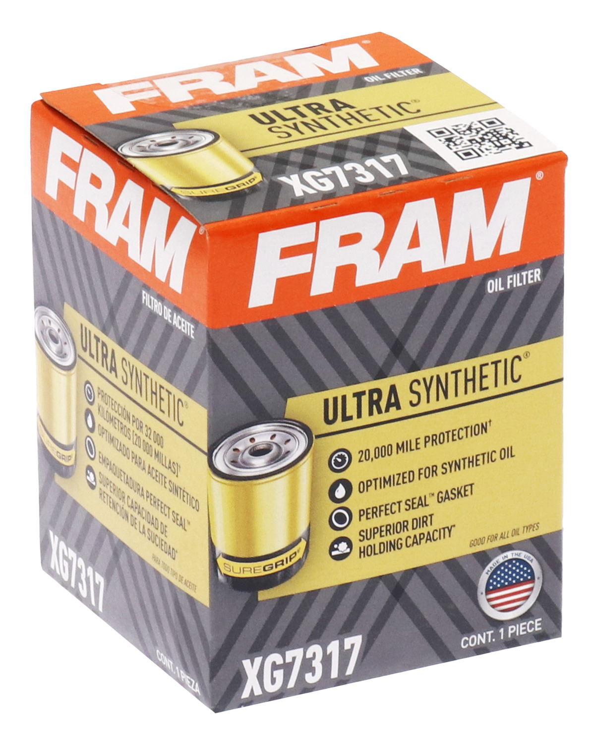 Fram Xg7317 Ultra SpinOn Oil Filter With Sure Grip Autoplicity