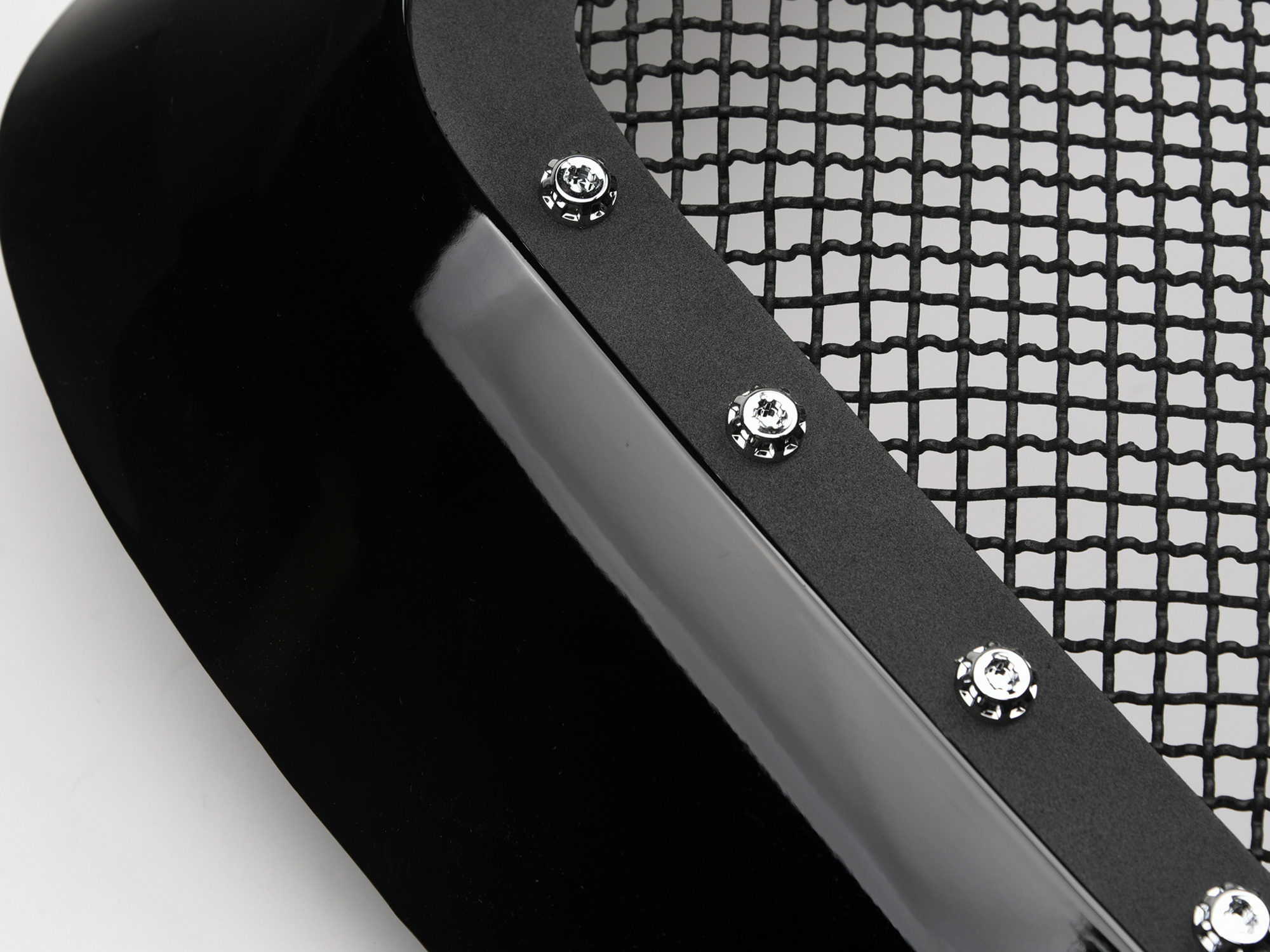 GalaxyMotoInc Black Mesh Grille + Shell – Rivet Studded, Fits 2013-2018 Dodge RAM 1500