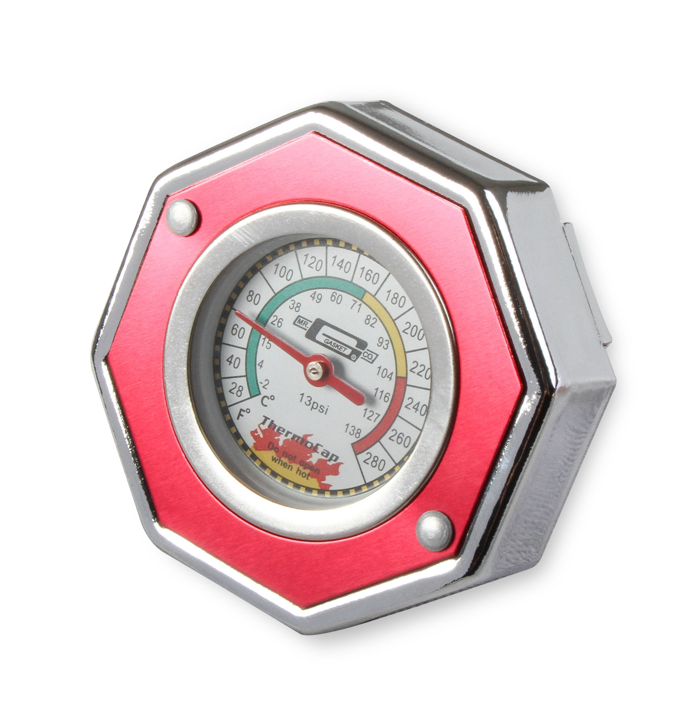 Saint George Radiator Caps Mr. Gasket 2470R Thermocap - 13 PSI - Red | Autoplicity