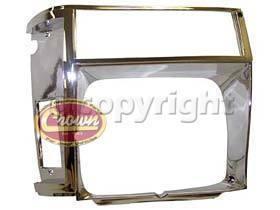 Picture of Crown Automotive Jeep Replacement 55002245 Left Chrome Headlight Bezel For 84/90 Xj Cherokee & Mj Comanche