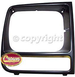 Picture of Crown Automotive Jeep Replacement 55055137 Black Left Headlight Bezel For 87/01 Cherokee