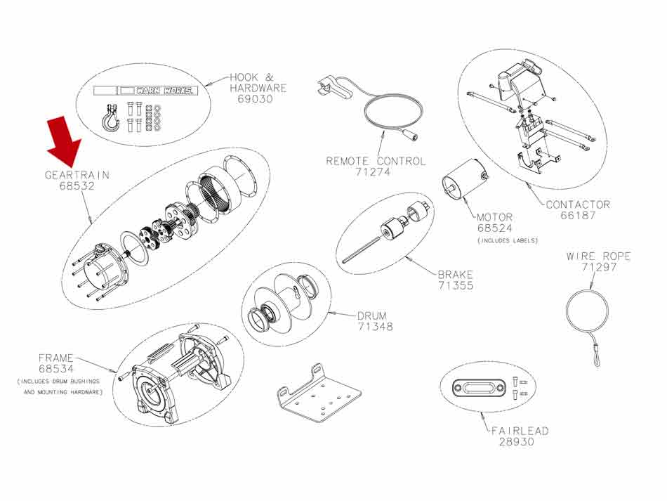 Warn 68532 Winch Gear Kit Autoplicity