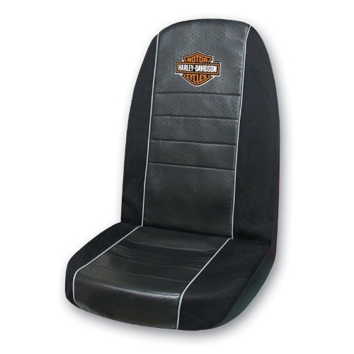 PlastiColor 6527R05 Seat Covers Harley Davidson Design Seat Cover; bar and shield; orange and