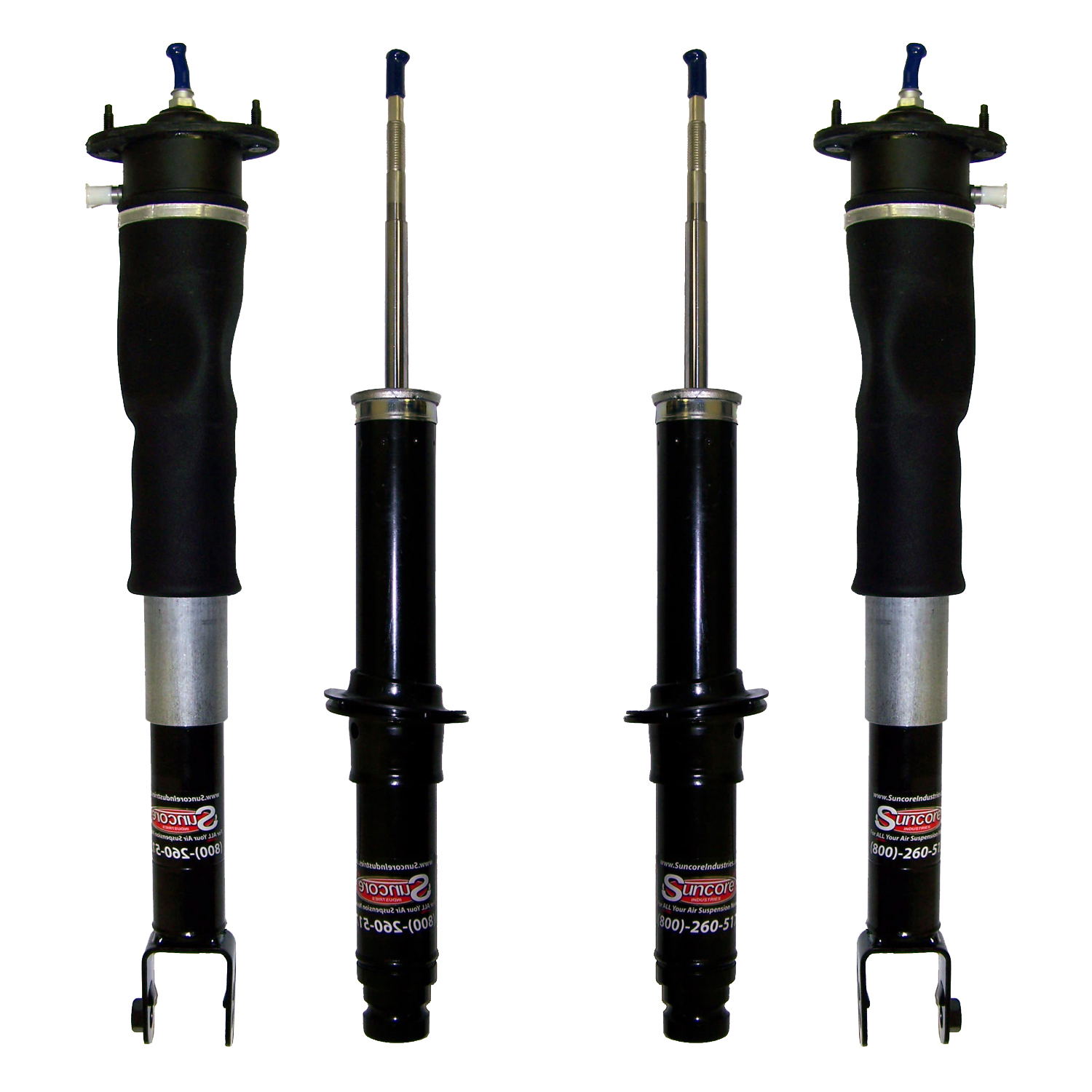 Suncore 155G134 4Wheel OEM Electronic Active Suspension Front Gas Shocks & Rear Air Shocks Kit