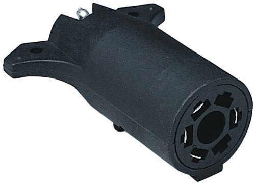 Hopkins Plug-In Simple 4-Wire Flat Knockout Adapter – Trailer Wiring Adapter With Dust Cover (Part 47605)