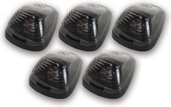 Picture of Pacer Performance 20-236S Styled To Match Factory 1999-2011 Ford Super Duty Pickup Cab Roof Lights But With Modern Smoked Lenses And Amber L.e.d. Lights; Unique Light Housing Base Design Adapts And Seals To Flat Or Curved Roof Surfaces; Sold In A 5 Light Kit And Include All Necess
