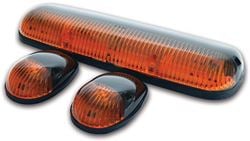 Picture of Pacer Performance 20-240 Matches Look Of Factory 2002-2006 Gm Heavy Duty Pickup Cab Roof Lights ; Unique Light Housing Base Design Adapts And Seals To Flat Or Curved Roof Surfaces; Kit Includes 3 Light Center Cluster, 2 Outboard Lights And All Necessary Hardware And Wiring; Brigh