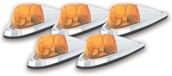 Picture of Pacer Performance 20-106 Adds "big Rig" Look To Light Duty Pickups And Sport Utility Vehicles; Constructed Of A Die-Cast, Tripled Plated Chrome Base Designed For Flat Or Curved Surfaces ; Sold In A 5 Light Kit And Include All Necessary Mounting Hardware, Wiring And A Manual Switc
