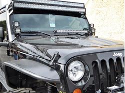 Picture of RIGID Industries 40333 Rigid 2007-2015 Jeep Jk Hood Mount Fits 20 Inch E-Series, Sr-Series Or Radiance