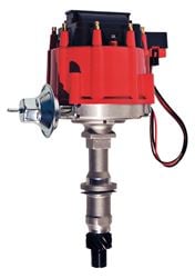 Picture of Proform Parts 66953 Hei Distributor; Fits Pontiac 326-455 V8 Engines; Red Cap; Natural Finish