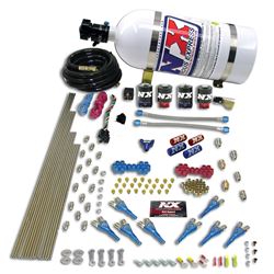 Picture of Nitrous Express 90006-15 8 Cyl Shark Direct Port, 4 Solenoids, With 15lb Bottle (200-600hp Jetting)