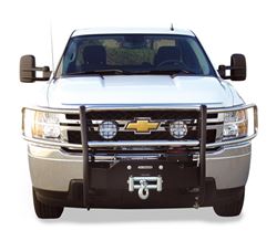 Picture of Big Country Truck Accessories 5347940 Hd Pull-Pro Winch Bumper. New Heavy Duty Winch Mount Accommodates
up To A 16,500 Lb Winch For Most Hd Trucks. Three-Piece Modular
design. Center Grille + (2) Removable Brush Guards. Easy Bolt-On,
no-Drill Installation. Winch Plate Compatible With Most
