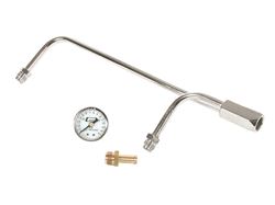 Picture of Mr. Gasket Chrome Plated Fuel Lines With Fuel Pressure Gauge