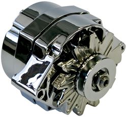 Picture of Proform Parts 66445.1N Alternator; 100 Amp; Gm 1 Wire Style; Machined Pulley; Chrome Finish; 100% New