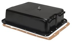 Picture of Derale Performance 14204 Heavy Gauge Stamped Steel Construction;two Stage Heat Dissipating Black Finish;1/8" Npt Temperature Sender Port;reduces Fluid Temperatures 20-50f;increases Fluid Capacity By 2 Qts. 4 Oz.;patented Turbulator Cooling Tubes Add Heat Transfer Capability;magn
