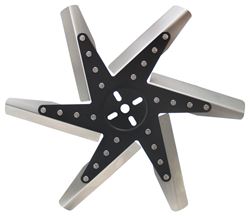Picture of Derale Performance 19117 Stainless Steel Fan Blades;black Powder Coated Hub;rated Up To 8,000 Rpm;17" Standard Rotation Flex Fan Design;
