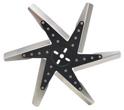 Picture of Derale Performance 19318 Stainless Steel Fan Blades;black Powder Coated Hub;rated Up To 8,000 Rpm;18" Reverse Rotation Flex Fan Design;