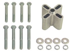 Picture of Derale Performance 31518 Aluminum Construction;anodized Clear Finish;1-3/4" Length With 5/8" Female Pilot;fine And Course 5/16" Thread Hardware Included;warning: Fan Should Have A Minimum Clearance Of 3/4" From The Radiator, Belts, Hoses Or Pulleys