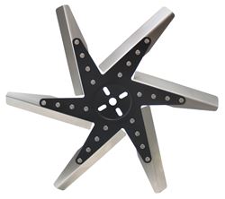 Picture of Derale Performance 19118 Stainless Steel Fan Blades;black Powder Coated Hub;rated Up To 8,000 Rpm;18" Standard Rotation Flex Fan Design;