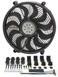 Picture of Derale Performance 16217 Mounts As A Pusher Or Puller Without Flipping Blade Or Switching Motor Leads;state-Of-The-Art Symmetrical Design;high Output 265 Watt 2 Speed Motor (two Separate Turn-On Sources Required For 2 Speed Operation);2400 Cfm On High Speed / 1800 Cfm On Low Spee