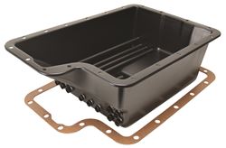 Picture of Derale Performance 14208 Heavy Gauge Stamped Steel Construction;two Stage Heat Dissipating Black Finish;1/8" Npt Temperature Sender Port;reduces Fluid Temperatures 20-50f;increases Fluid Capacity By 8 Qts. 10 Oz.;patented Turbulator Cooling Tubes Add Heat Transfer Capability;mag