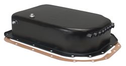 Picture of Derale Performance 14207 Heavy Gauge Stamped Steel Construction;two Stage Heat Dissipating Black Finish;1/8" Npt Temperature Sender Port;reduces Fluid Temperatures 20-50f;increases Fluid Capacity By 4 Qts. 16 Oz.;patented Turbulator Cooling Tubes Add Heat Transfer Capability;mag