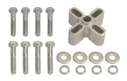 Picture of Derale Performance 31510 Aluminum Construction;anodized Clear Finish;1" Length With 5/8" Female Pilot;fine And Course 5/16" Thread Hardware Included;warning: Fan Should Have A Minimum Clearance Of 3/4" From The Radiator, Belts, Hoses Or Pulleys