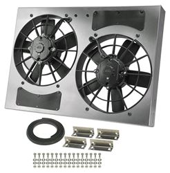 Picture of Derale Performance 16833 Powerpack - High Output Dual 11" Electric Rad Fan/aluminum Shroud Kit