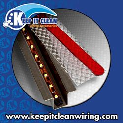 Picture of Keep It Clean Wiring 11145 Ghostlight - Clear W/ White Led 12" Fixed Single Flush Mount Light Kit