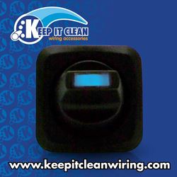 Picture of Keep It Clean Wiring 10873 Lever Style Led Square Frame Switch - Blue 20a/12vdc