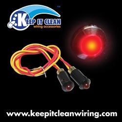Picture of Keep It Clean Wiring 11054 Indicator Light Red 12v Led Black Ring Dash Panel Warning Idiot Turn Signal