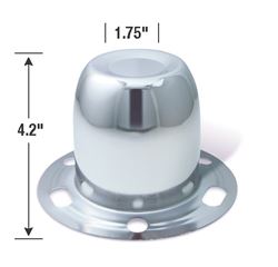 Picture of Gorilla Automotive HC227 Derby Style Hub Cover Closed End 4.25" Wheel Bore Steel Chrome Plated Bulk HC227