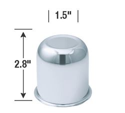 Picture of Gorilla Automotive HC188 Push Through Hub Cover Closed End 2.67 Wheel Bore Steel Chrome Plated Bulk HC188