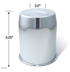 Picture of Gorilla Automotive HC211LA Push Through Hub Cover Closed End Long 5.1 OD Steel Chr Plated Bulk HC211LA