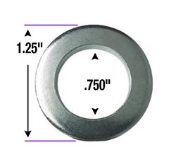 Picture of Gorilla Automotive 79914 Washer Cragar Center Duplex Chr Bulk 79914