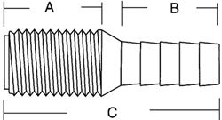 Picture of Forespar 905007 3/4-3/4 Hose Adaptor Cf252