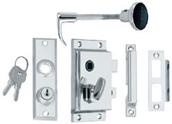 Picture of Perko 0918DP0CHR Rim Lock Sets - Regular Bevel with Box Strike
