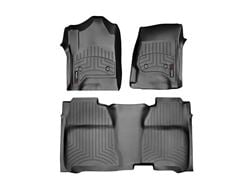 Picture of WeatherTech 446071-445422 Silverado Class:1500; Silverado Cab:crew Cab; Console Configuration (silverado):flow-Through Console; Console Configuration (silverado):non-Flow-Through Console; Silverado Shifter:no