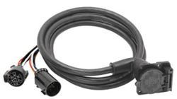 Picture of Bargman 54701-003 90 Degree Fifth Wheel Adapter Harness, 7-Way Flat Pin Connector Assembly 7 ft., Dodge, Ford, GM, RAM & Toyota