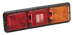 Picture of Bargman 30-84-104 Taillight #84 Recessed Triple Long Horizonal Red, Backup, Amber - Black Base