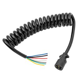 Picture of Bargman 54006-044 Coiled 7-Way Molded Trailer Connector, 8'