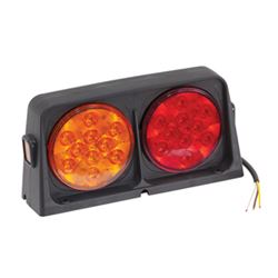 Picture of Wesbar 54209-005 Replacement Part, Dual LH LED AG Light w/3-Wire Leads - Lens: Rear-Amber/Red, Front-Blank/Amber