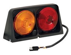 Picture of Wesbar 8260001 Dual Ag Light w/Amber/Red/Blank, Includes Left Hand Molded Tri-Plug