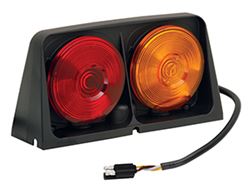 Picture of Wesbar 8260101 Dual Ag Light w/Red/Blank Amber/Amber, Includes Right Hand Molded Tri-Plug