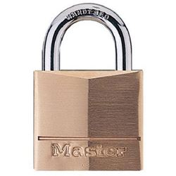 Picture of Master Lock 140d Solid Brass Keyed Different Padlock With 1-9/16-Inch Wide Body, 1/4-Inch Shackle