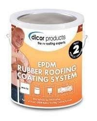 Picture of Dicor Corporation RP-CRC-1 White EPDM Rubber Roof Coating - 1 Gallon
