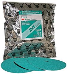 Picture of 3M 01923 Green Corps 7" X 7/8" 24 Grit Fiber Disc