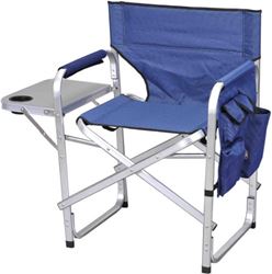 Picture of Ming'S Mark Inc SL1204-BLUE Stylish Camping Sl1204blue Full Back Folding Director'S Chair