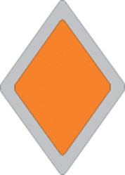 Picture of Voss Signs 264 RB OR Orange Plastic Reflective Snowmobile Trail Blazer Diamond