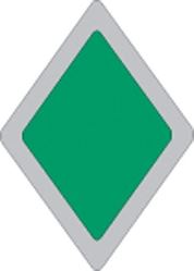 Picture of Voss Signs 264 RB GR Green Plastic Reflective Atv Trail Blazer Diamond